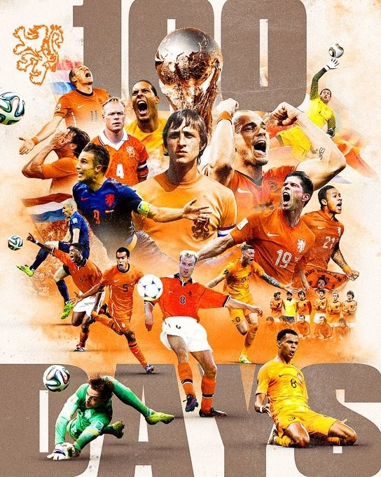 开云·体育app 中国-你能认出几个？荷兰队晒名宿海报：世界杯还有100天就开始了！
